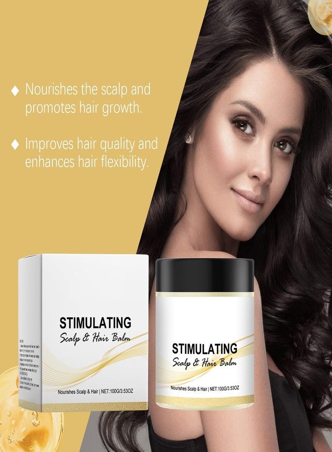 OUKPANE 2Pcs Stimulating Scalp and Hair Balm,Shea Butter and Mango Butter Blend,Scalp Care, Hair Care, Moisture, and Give You a Glow Hair Look. - Image 5